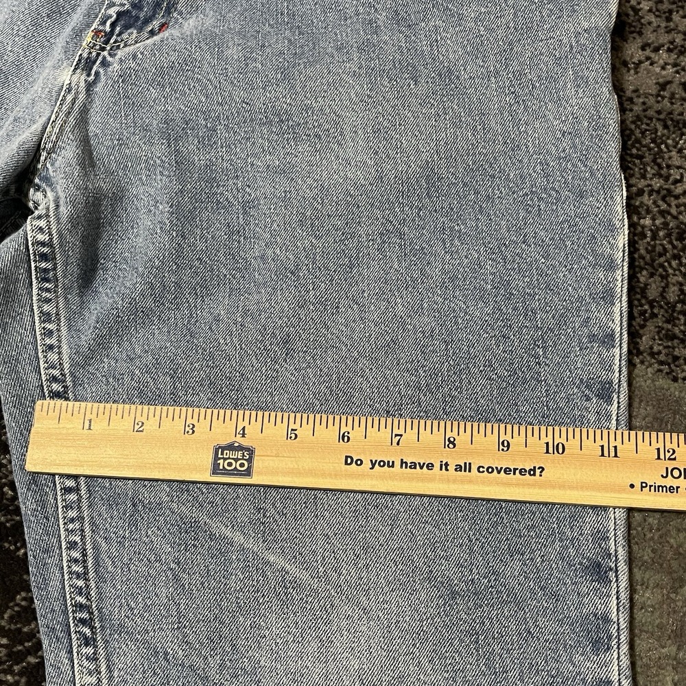 Tommy Hilfiger Baggy Jeans Men 34x30 Blue Denim Skater Wide Leg Grunge Rap VTG - Picture 15 of 15